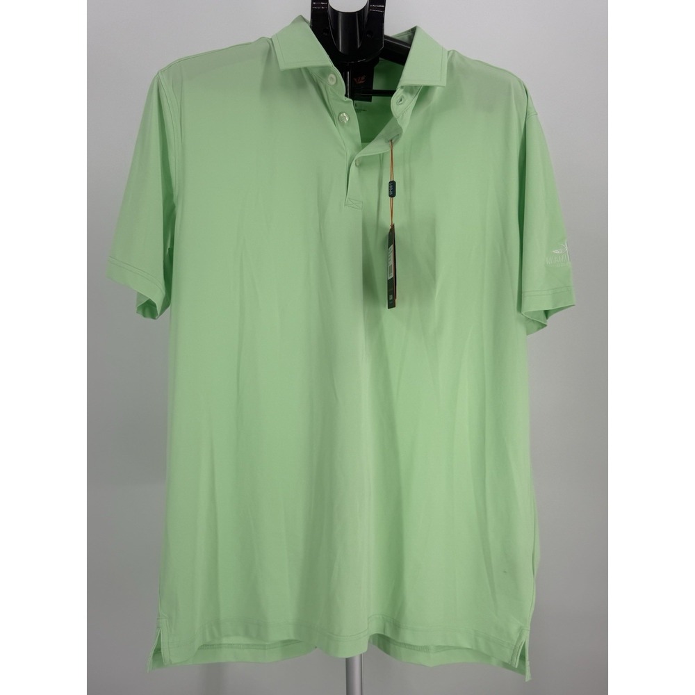 Donald Ross Sports Polo Shirt L Green‎ Golf Performance MIAMI LAKES CLUB LOGO